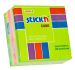 Cub autoadeziv 51x51 mm Stick'n - 4 culori asortate: galben pal, galben, verde, roz (250 file/buc)