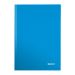 Caiet de birou A4 cu coperti din carton laminat Leitz Wow - dictando, albastru metalizat (80 file)