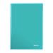 Caiet de birou A4 cu coperti din carton laminat Leitz Wow - dictando, turquoise metalizat (80 file)