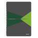 Caiet de birou A4 cu coperti din carton laminat Leitz Office - matematica, verde (90 file)