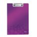 Clipboard dublu A4 plastifiat Leitz Wow - mov metalizat