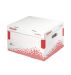 Container pt. arhivare Esselte Speedbox M din carton alb cu capac - 367x263x325 mm