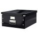 Cutie de depozitare din carton Leitz Click & Store mare - 369x200x482 mm - negru