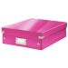 Cutie de depozitare din carton Leitz Click & Store Organizer medie - 280x100x370 mm - roz