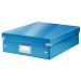 Cutie de depozitare din carton Leitz Click & Store Organizer medie - 280x100x370 mm - albastru