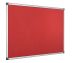 Panou din material textil cu rama din aluminiu Bi-Office - 90x120 cm, rosu