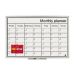 Planner magnetic lunar, orizontal cu rama din aluminiu Bi-Of...