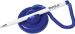 Pix plastic cu suport pt. birou Forpus Table Pen - corp alb, rezerva albastra