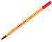 Liner 0.4 mm Stabilo Point 88 - corp orange, scriere rosie