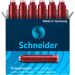 Patroane scurte cu cerneala Schneider - rosie (6 buc/cut)