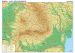 Harta fizico-geografica a Romaniei cu sipci din lemn Stiefel - 100x70 cm