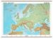 Harta fizico-geografica a Europei cu sipci din lemn Stiefel - 160x120 cm