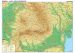 Harta fizico-geografica a Romaniei tipar digital cu sipci din lemn Stiefel - 200x140 cm